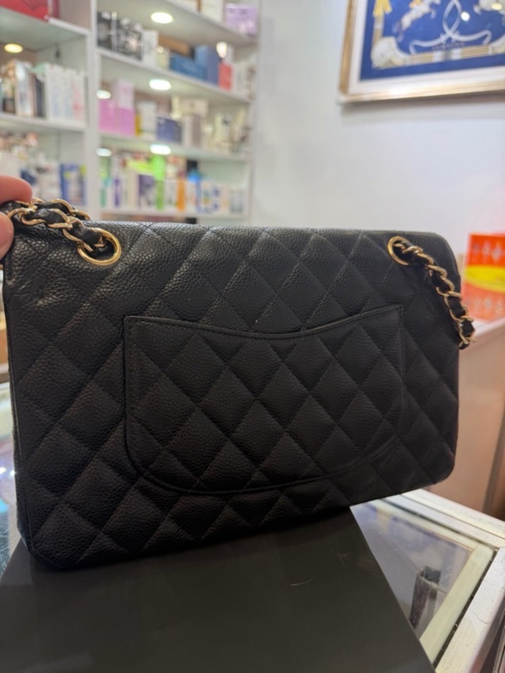 CHANEL Black Quilted Flap Shoulder Bag with Gold Hardware - Picture 2 of 8